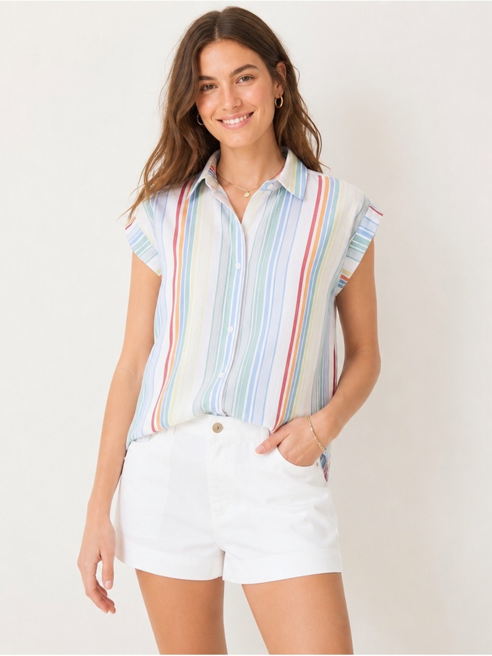 LOFT – XSP short sleeve button-down shirt